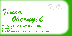timea obernyik business card
